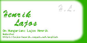 henrik lajos business card